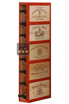 Wooden storage rack for 8 bottles