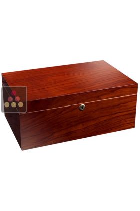 Compact Cigar Humidor - Cherry wood lacquer
