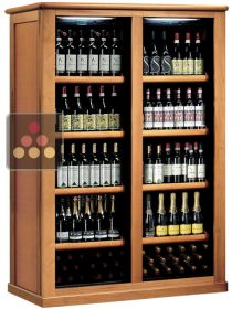 Combined 2 Single temperature wine storage or service cabinets CALICE