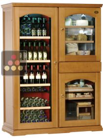 Gourmet combination : Multi-Temperature wine cabinet, cheese cabinet & cigar humidor CALICE