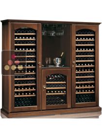 Combination of 3 Single temperature wine cabinets for storage or service CALICE