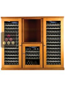 Combination of 3 Single temperature wine cabinets for storage or service CALICE