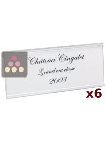 Set of 6 clip on label holders shelves in the Tradition range La SOMMELIERE