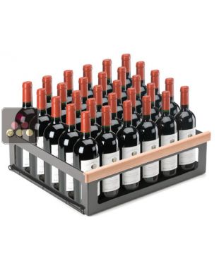 Sliding steel locker with wooden front CALICE