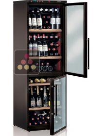 Combined 2 Single temperature wine storage or service cabinets CALICE