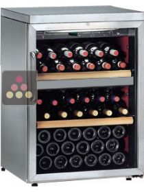 Dual temperature wine cabinet for storage and service CALICE