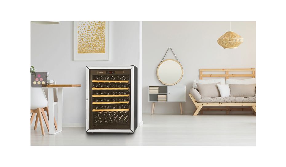 Single temperature wine ageing and storage cabinet - Sliding shelves