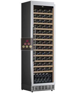 Single temperature built in wine storage and service cabinet - Stainless steel front - Sliding shelves CALICE