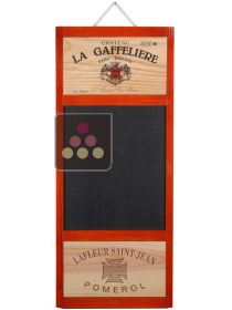 Vertical Board - orange with slate & 2 labels CAVIDÉCO PIERRE GOUJON