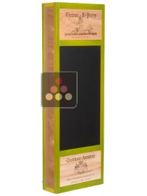 Wooden storage rack for 8 bottles with slate side CAVIDÉCO PIERRE GOUJON