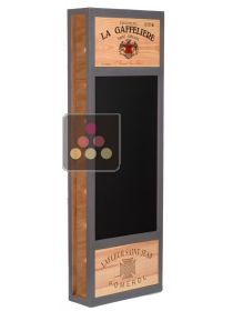 Wooden storage rack for 8 bottles with slate side CAVIDÉCO PIERRE GOUJON