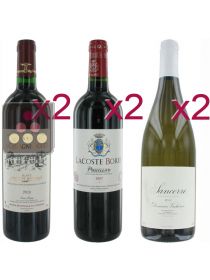Selection of 4 Red Wines and 2 White Wines - White Loire & Red Bordeaux Sélection Vin