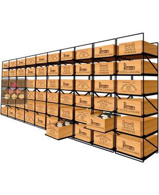 The only solution for storing 60 cases of wine and 720 bottles MODULORACK