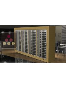 Combination of 4 modular multi purpose wine cabinets in an island unit CALICE DESIGN