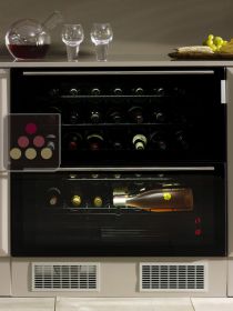 Dual temperature built in wine service cabinet with drawers NORCOOL