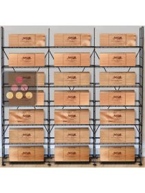 Storage solution for 21 wine cases ARCHITECTURE INTERIEURE DU VIN