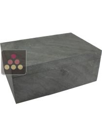 Compact Cigar Humidor - Black slate cladding Adorini