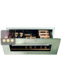 Single temperature built in Wine Cabinet with drawers for storage or service  KITCHENAID