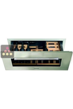 Single temperature built in Wine Cabinet with drawers for storage or service 