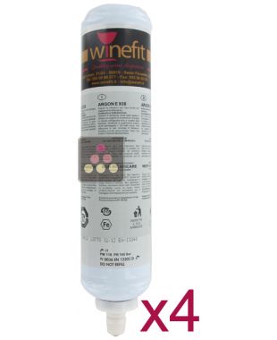 Pack of 4 Argon cartridges for Winefit distributor WINEFIT