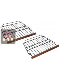 Set of 2 steel wire storage shelves with wooden front for ACI-CLI810 wine cabinet CLIMADIFF
