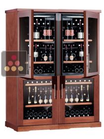 Combination of 4 single temperature wine cabinets for service or storage  CALICE