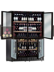 Combination of 4 single temperature wine cabinets for service or storage - free standing or built in  CALICE