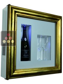 Single temperature silent refrigerated Champagne stand  for 1 bottle and 2 glasses CALICE DESIGN