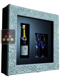 Single temperature silent refrigerated Champagne stand  for 1 bottle and 2 glasses CALICE DESIGN