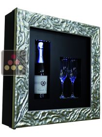 Single temperature silent refrigerated Champagne stand  for 1 bottle and 2 glasses CALICE DESIGN