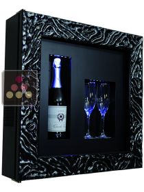 Single temperature silent refrigerated Champagne stand  for 1 bottle and 2 glasses CALICE DESIGN