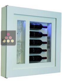 Single temperature silent refrigerated Champagne stand  for 5 bottles and 2 glasses CALICE DESIGN