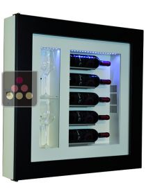 Single temperature silent refrigerated Champagne stand  for 5 bottles and 2 glasses CALICE DESIGN