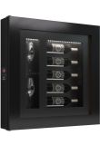 Silent refrigerated wine frame display for 5 bottles and 2 glasses CALICE DESIGN