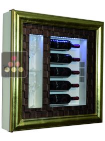 Single temperature silent refrigerated Champagne stand  for 5 bottles and 2 glasses CALICE DESIGN