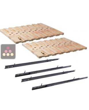 Set of 2 Sliding shelves: Collector reversible - bordeaux / burgundy CLIMADIFF