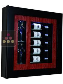 Single temperature silent refrigerated Champagne stand  for 5 bottles and 2 glasses CALICE DESIGN