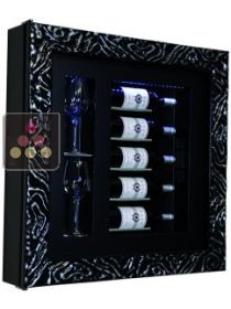 Single temperature silent refrigerated Champagne stand  for 5 bottles and 2 glasses CALICE DESIGN