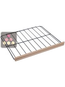 Steel wire storage shelf with wooden front  CLIMADIFF