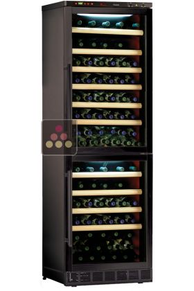 Dual temperature built in wine storage and service cabinet