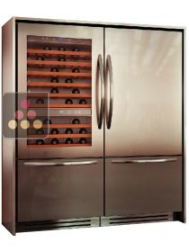 Combination of a Wine Cabinet, a Fridge with double compartment Tri-modes - Classic Design KITCHENAID
