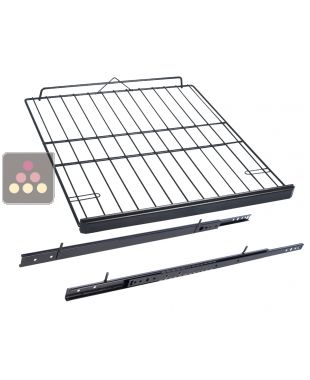 Steel wire sliding shelf with wooden front  CLIMADIFF