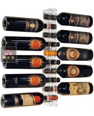 Wall Wine Rack in Clear Plexiglass for 10 bottles SOBRIO