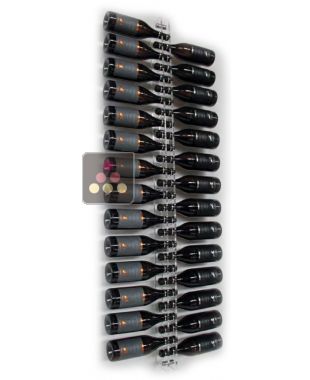 Wall Wine Rack in Clear Plexiglass for 28 bottles -(optional lighting LED) SOBRIO