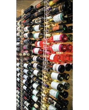 Wall Wine Rack in Clear Plexiglass for 114 bottles - (optional LED lighting) SOBRIO