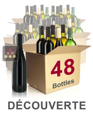 48 bottles of wine - Discovery Selection : white wines, red wines and Champagne Sélection Vin