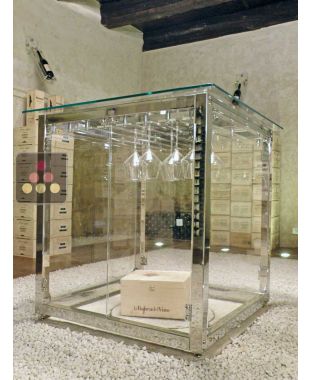 Table with storage solution for 49 glasses SOBRIO