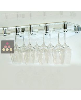 Wall Mounted Glass Rack in Clear Plexiglass - 12 glasses SOBRIO