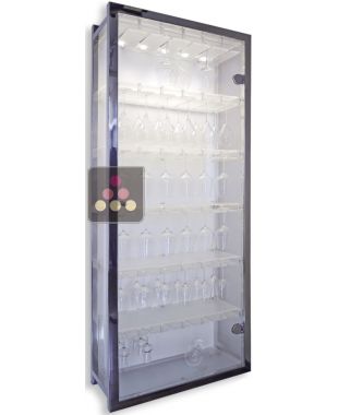 Clear Plexiglass Cupboard for 108 suspended glasses SOBRIO