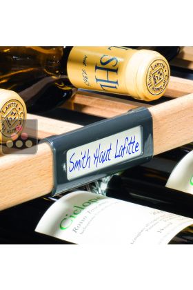 Set of 5 Clip-on Shelf Labels in chrome steel